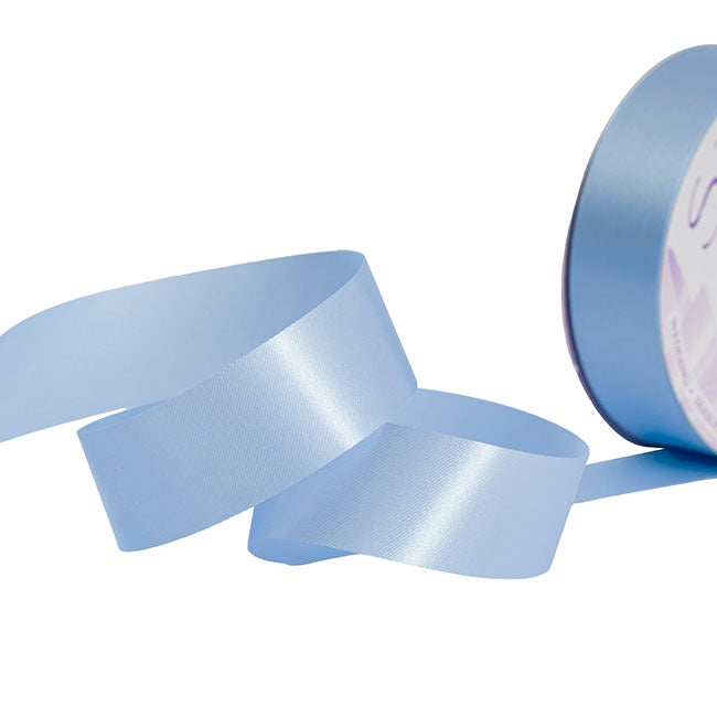 Premium Poly Florist Ribbon Satin Powder Blue (30mmx50m)