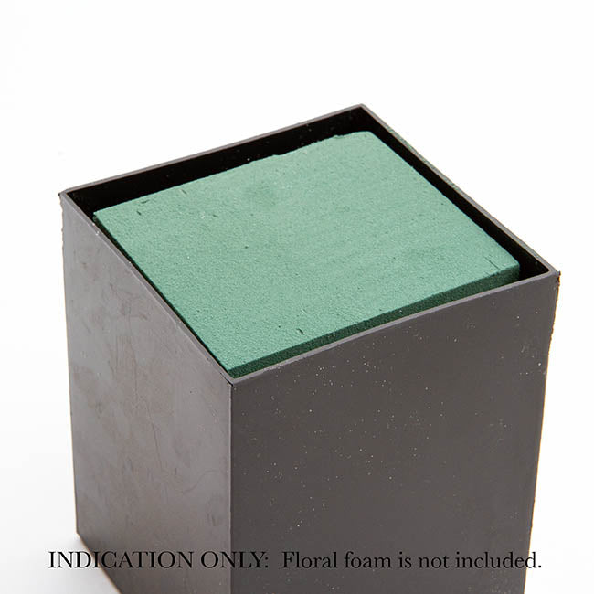 Pencil Vase Square (10x10x13.5cmH) Single Black