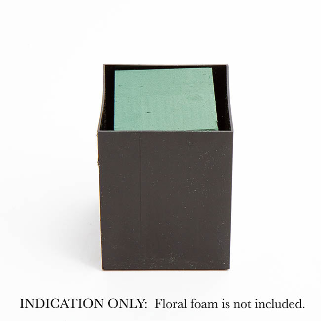Pencil Vase Square (10x10x13.5cmH) Single Black