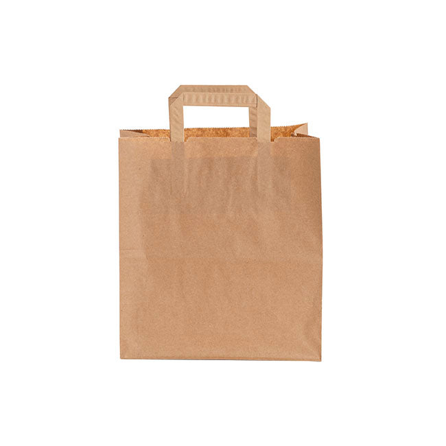 Brown Kraft Take Away Paper Bag Pack 10 (260Wx140Gx290mmH)