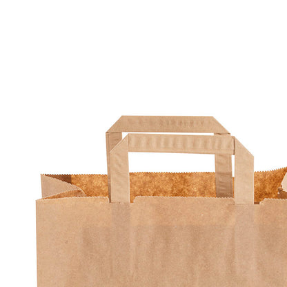 Brown Kraft Take Away Paper Bag Pack 10 (260Wx140Gx290mmH)