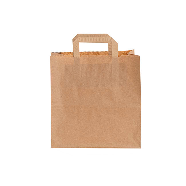 Brown Kraft Take Away Paper Bag Pk10 (280Wx170Gx290mmH)