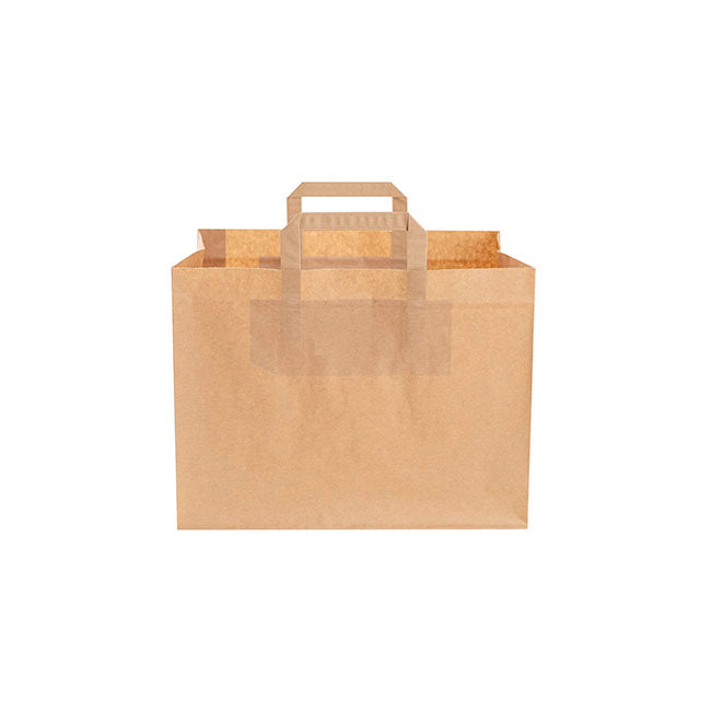 Brown Kraft Take Away Paper Bag Pack10 (320Wx215Gx245mmH)