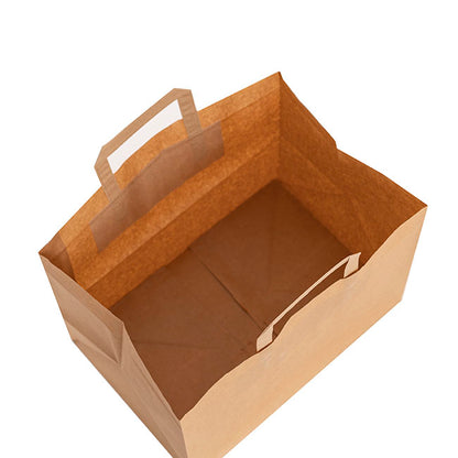 Brown Kraft Take Away Paper Bag Pack10 (320Wx215Gx245mmH)
