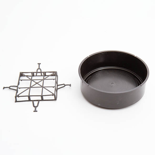 Deep Designer Bowl & Guard Small (18.5Dx7cmH) Black