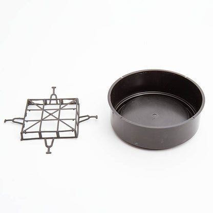 Deep Designer Bowl & Guard Small (18.5Dx7cmH) Black
