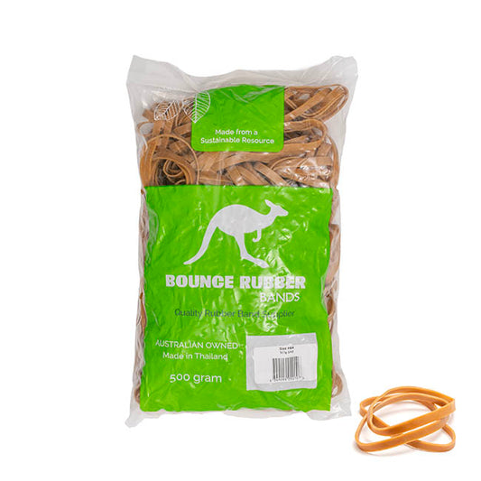 Sustainable Rubber Bands Size 64 500 gram Bag (90mmLx6mmW)