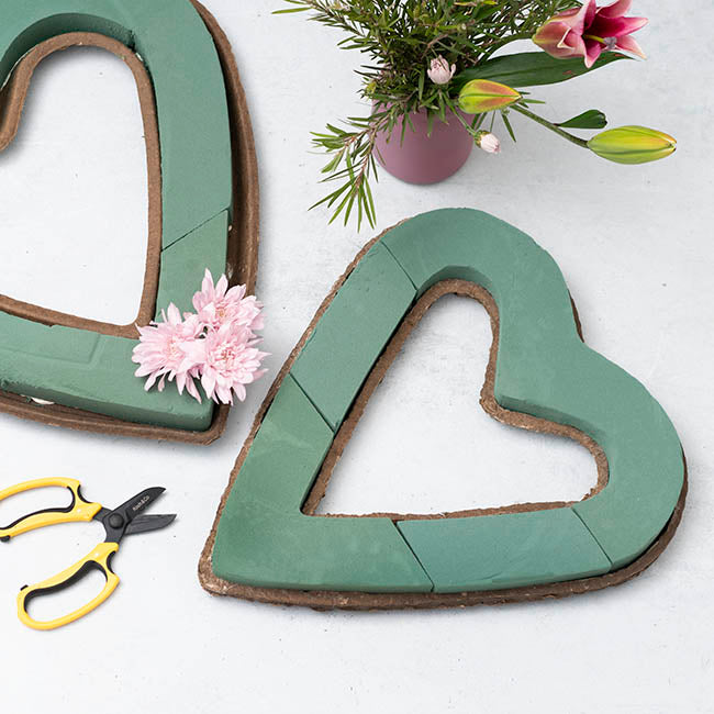 Strass Open Heart Large Mache Base (38cm)