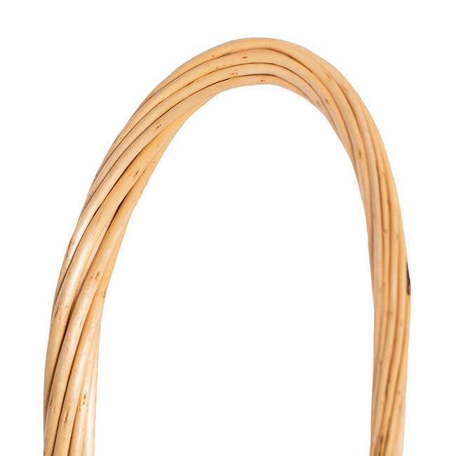Flower Girl Basket Oval Willow Natural (19x23x27cmH)