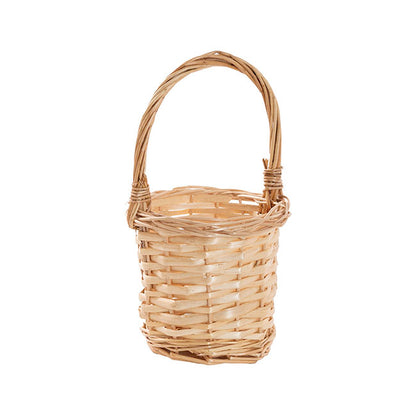 Flower Girl Basket Oval Willow Natural Beige (25cmH)