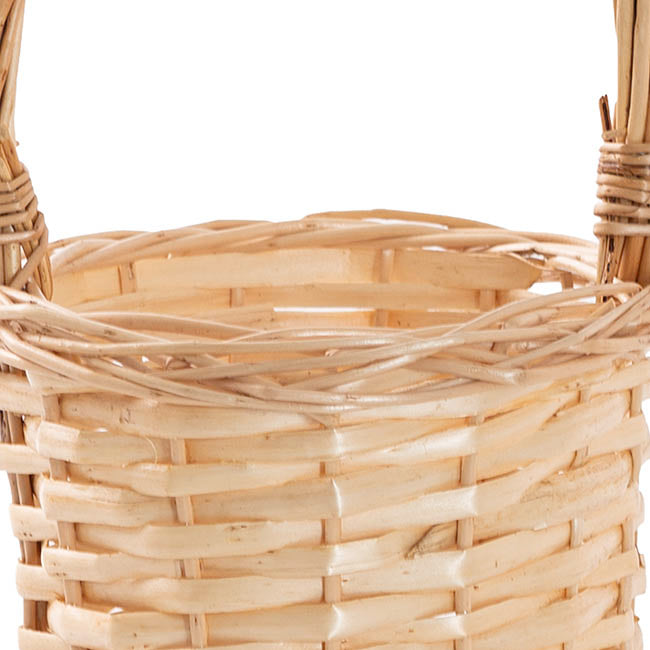 Flower Girl Basket Oval Willow Natural Beige (25cmH)