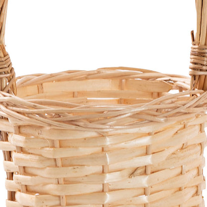 Flower Girl Basket Oval Willow Natural Beige (25cmH)