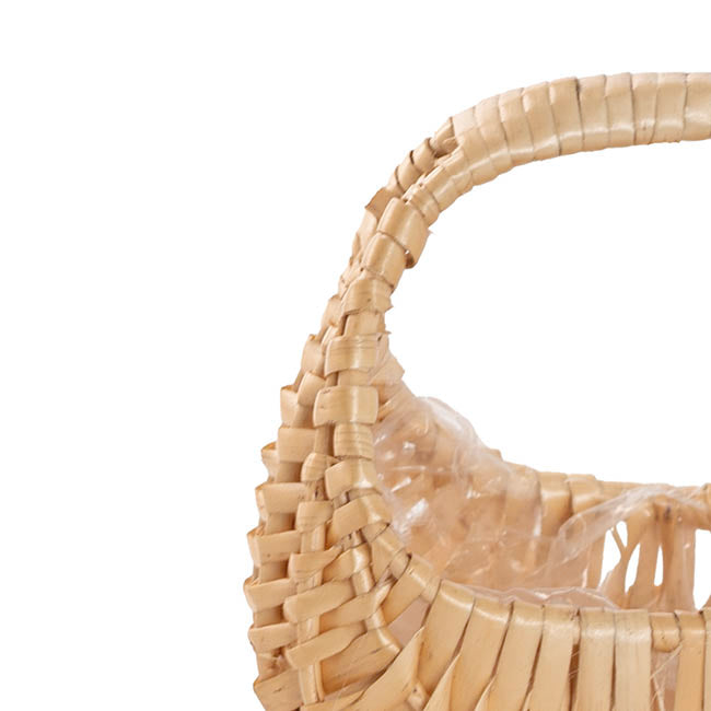 Flower Girl Wicker Basket Natural Beige (16cmH)