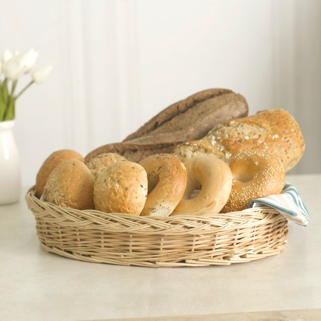 Willow Bread Basket Tray Oval Natural (36x27x8cmH)