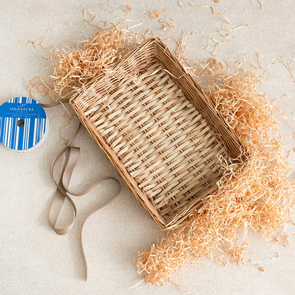 Willow Bread Basket Tray Rectangle Natural (42x29x8cmH)