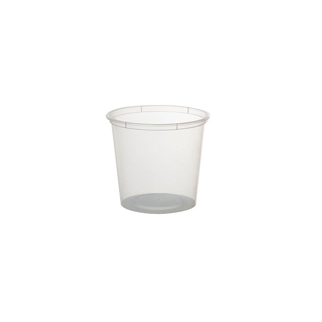 Plastic Container Round 850ml Single Clear (12Dx11cmH)