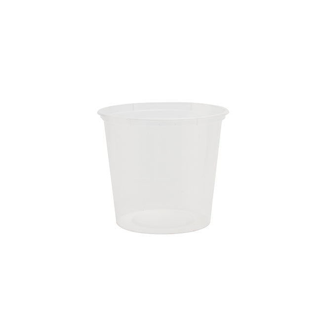 Plastic Container Round 1200ml Single Clear (14Dx11.5cmH)