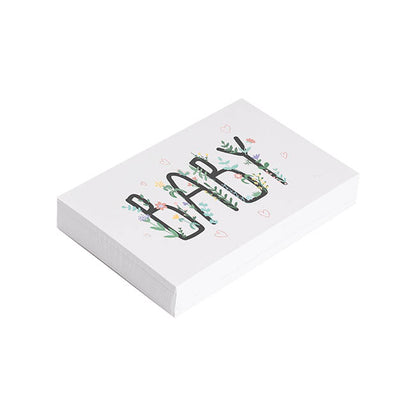 Cards White Baby with Greenery (10x6.5cmH) Pk 50