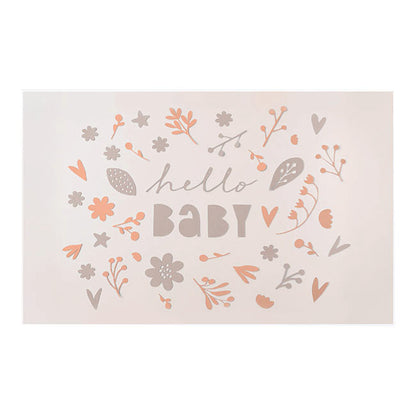 Cards Hello Baby Neutral Autumn Leaves (10x6.5cmH) Pack 50
