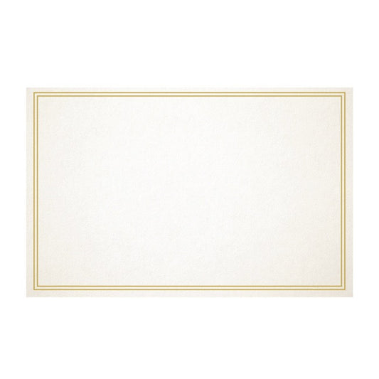 Cards Cream Texture Silhouette Gold (10x6.5cmH) Pack 50