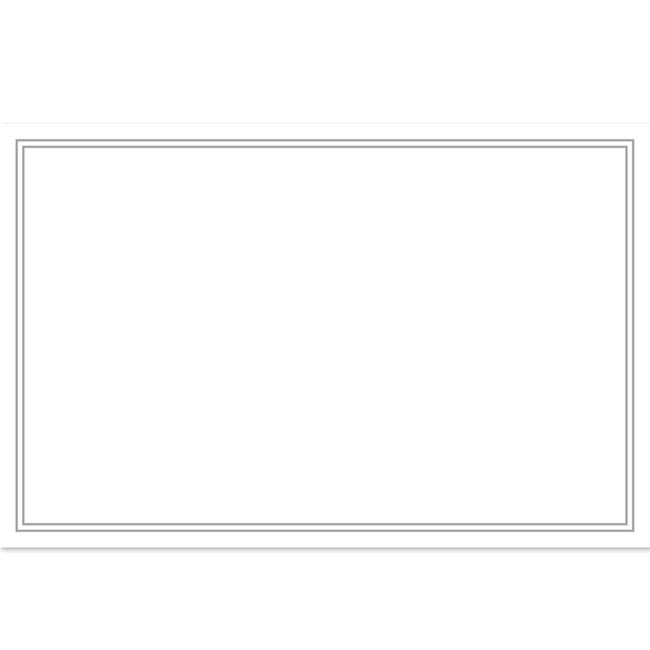 Cards Blank Silhouette Silver (10x6.5cmH) Pack 50