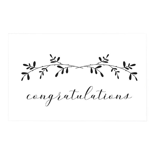 Cards White Congratulations Leaf Garland (10x6.5cmH) Pack 50