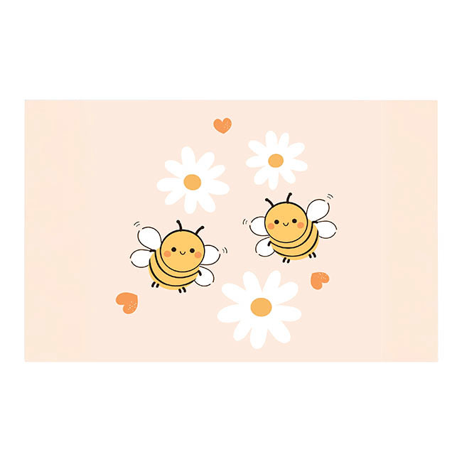 Cards White Love Bees (10x6.5cmH) Pack 50