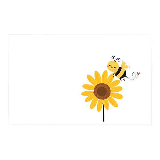 Cards White Daisy & Fluttering Bee (10x6.5cmH) Pack 50