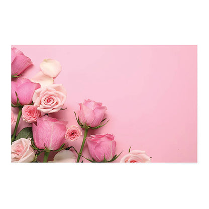 Cards White Pink Roses on Pink (10x6.5cmH) Pack 50