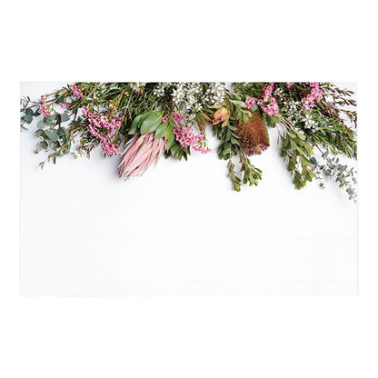 Cards White Native Flowers Top Border (10x6.5cmH) Pack 50