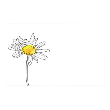 Cards White Hand Drawn Single Daisy (10x6.5cmH) Pack 50