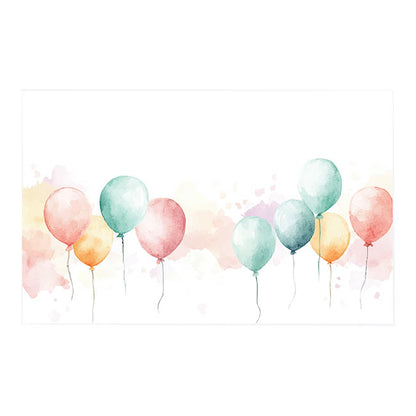 Cards White Watercolour Balloons (10x6.5cmH) Pack 50