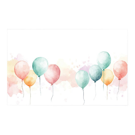 Cards White Watercolour Balloons (10x6.5cmH) Pack 50