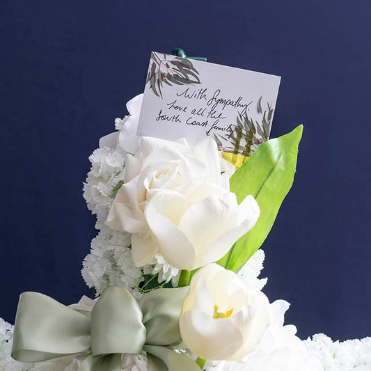 Cards White Native Gum Nuts & Leaves (10x6.5cmH) Pack 50