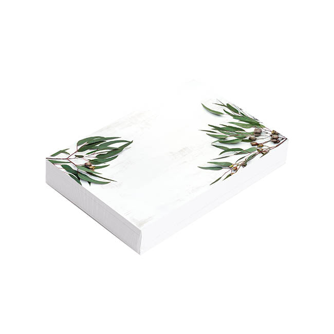 Cards White Native Gum Nuts & Leaves (10x6.5cmH) Pack 50
