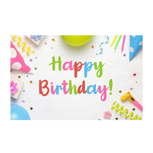 Cards White Birthday Decorations Pastel (10x6.5cmH) Pack 50