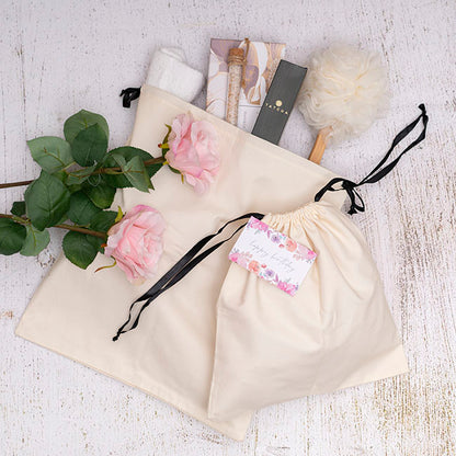 Cards White Birthday Pastel Pink Florals (10x6.5cmH) Pack 50