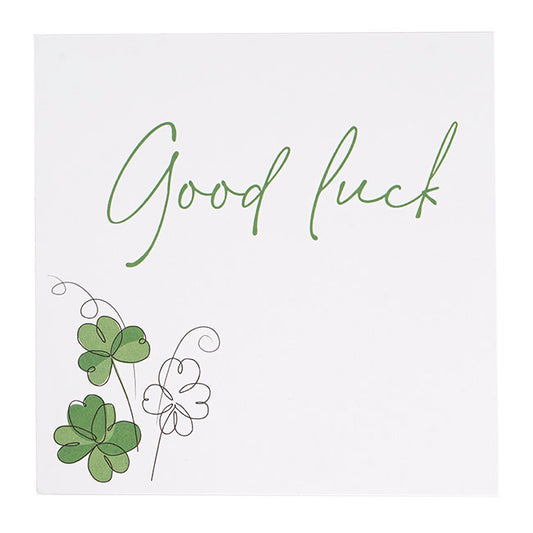 Cards White Good Luck Clover Bunch (10x10cmH) Pk 50