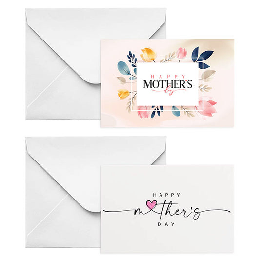 Cards Mothers Day Beautiful & Envelope White Pk50(10x6.5cmH)