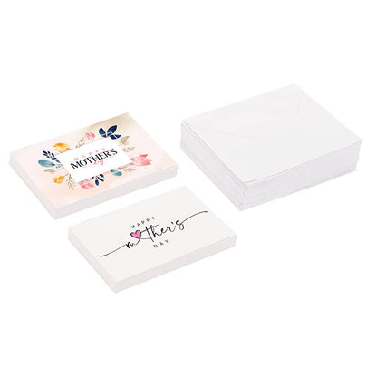 Cards Mothers Day Beautiful & Envelope White Pk50(10x6.5cmH)