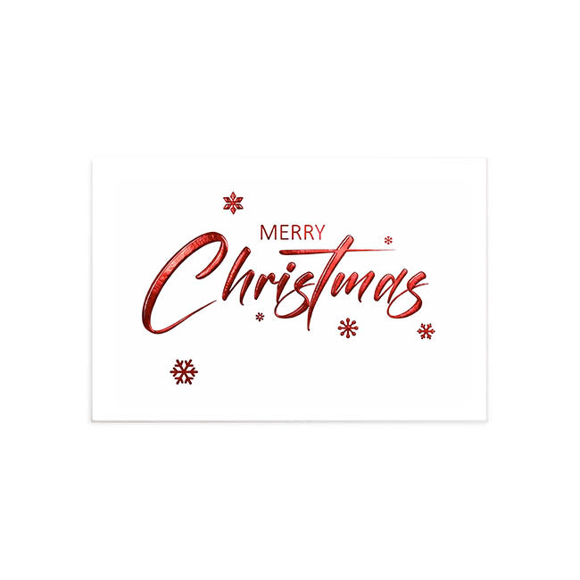 Cards Merry Christmas & Wreath w Envelopes Pk50 (10x6.5cmH)