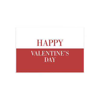 Cards Happy Valentines & Envelope Red White Pk50 (10x6.5cmH)