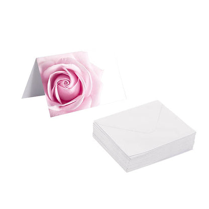 Gallery Gift Card & Envelope Pink Rose Pk25 (10x6.5cmH)