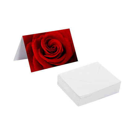 Gallery Gift Card & Envelope Full Red Rose Pk25 (10x6.5cmH)