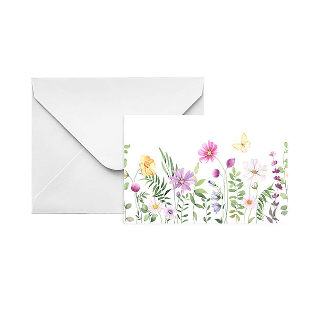 Gallery Gift Card & Envelope Flower Garden Pk25 (10x6.5cmH)