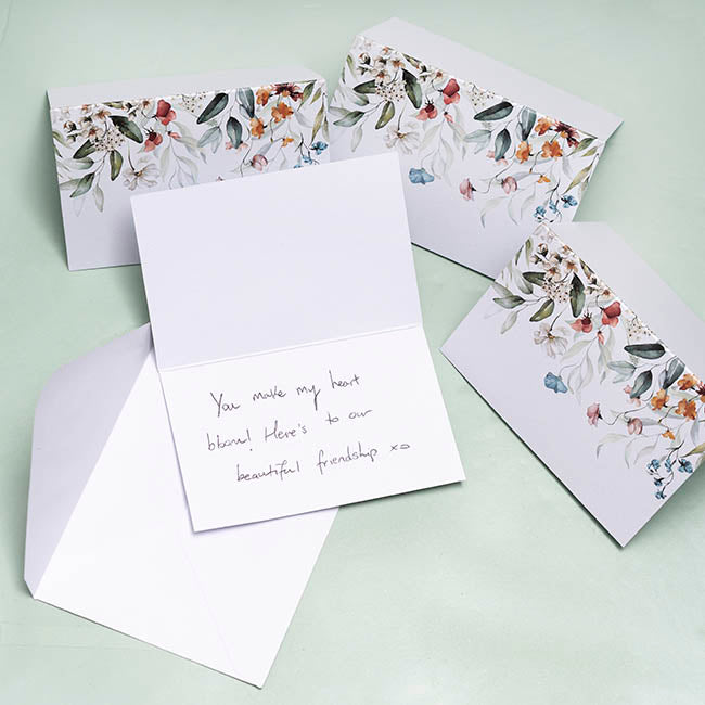 Gallery Gift Card & Envelope Spring Flowers Pk25 (10x6.5cmH)