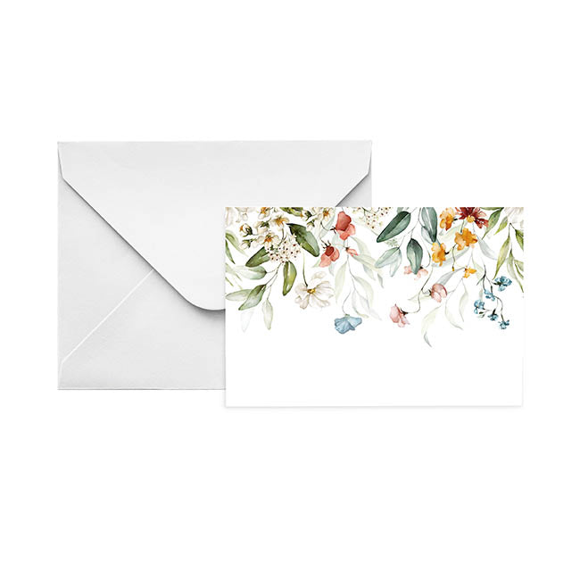 Gallery Gift Card & Envelope Spring Flowers Pk25 (10x6.5cmH)