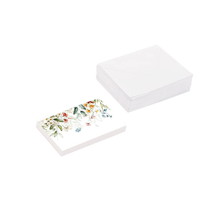 Gallery Gift Card & Envelope Spring Flowers Pk25 (10x6.5cmH)