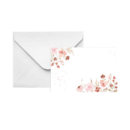 Gallery Gift Card & Envelope Flower Border Pk25 (10x6.5cmH)