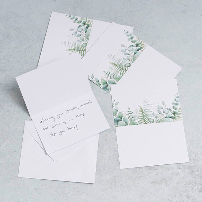 Gallery Gift Card & Envelope Eucalyptus Drop Pk25(10x6.5cmH)